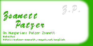 zsanett patzer business card